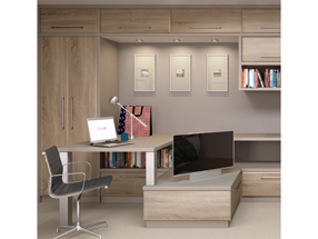 Modern Home Office in Sonoma Natural Oak
