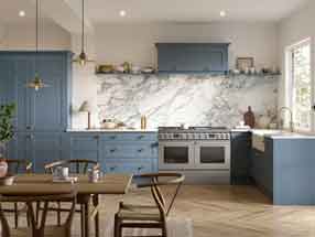 Aldridge Kitchen in Supermatt Misty Blue
